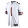 Maillot Chicago Bears Justin Fields 1 Nike Blanc 2021 NFL Draft  - Homme